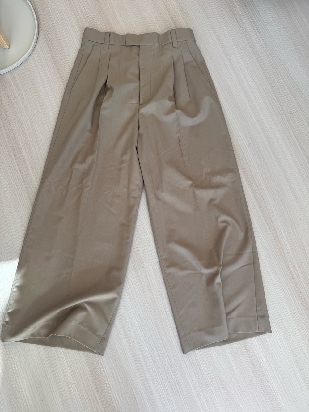 Classic Wide-Leg Women's Trousers in Taupe
